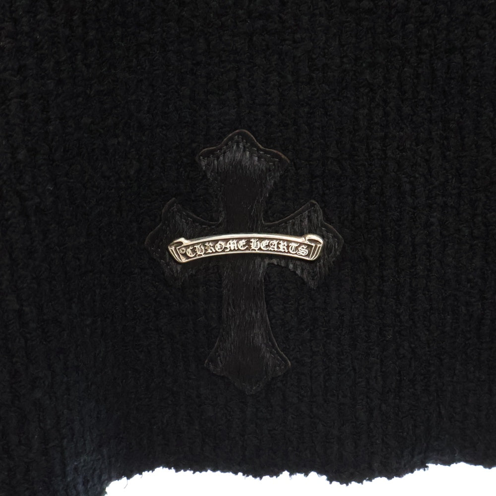 CHROME HEARTS(クロムハーツ) ハラコクロスパッチハイネックカシミアニット セーター