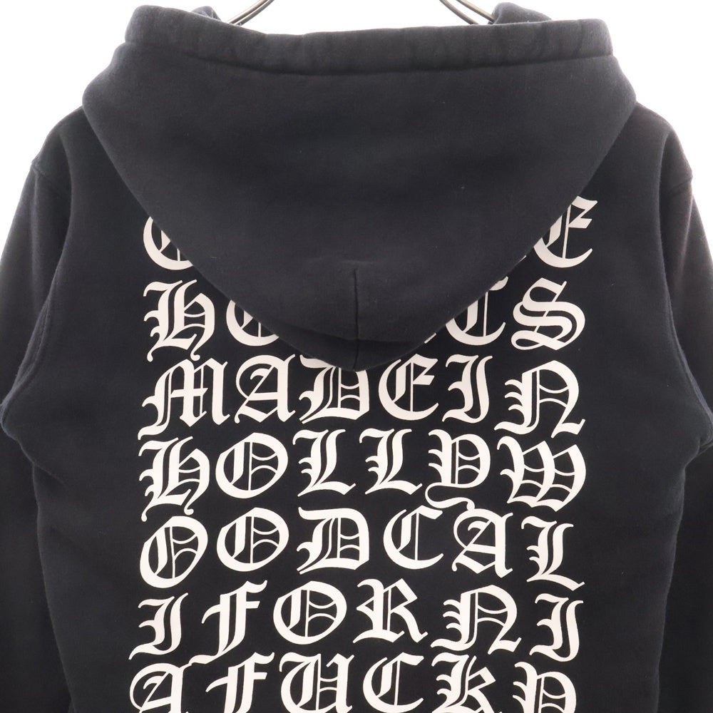 CHROME HEARTS(クロムハーツ) SWTSHRT HD ZIP バックプリント 裏地サーマル ダガージップパーカー ブラック