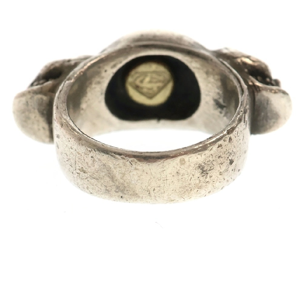 STOP LIGHT(ストップライト) K18メタル付きPeace Ring ピースリング シルバーゴールド