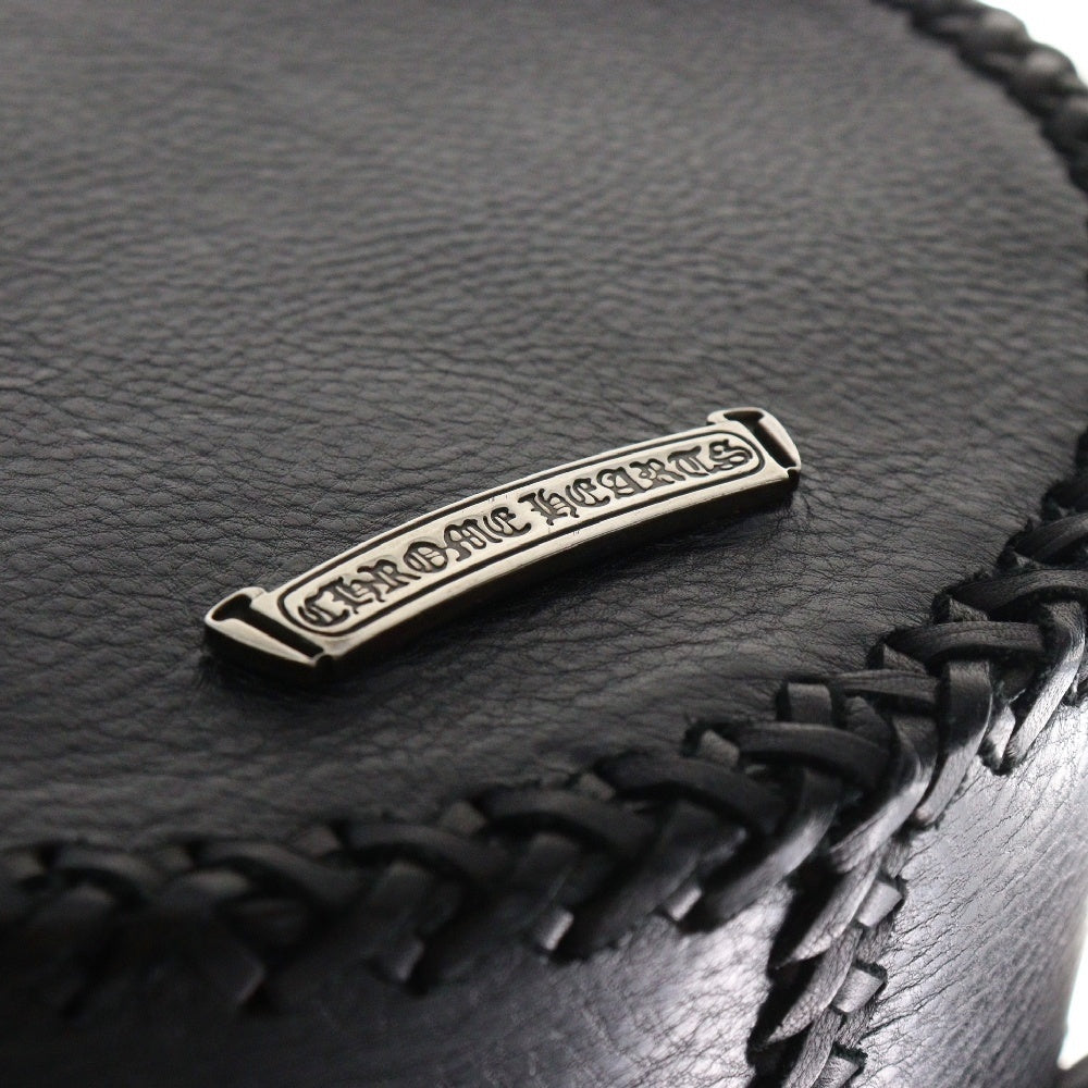 CHROME HEARTS(クロムハーツ) BLUE MOON BABY ブルームーンベイビー クロス装飾レザーショルダーバッグ