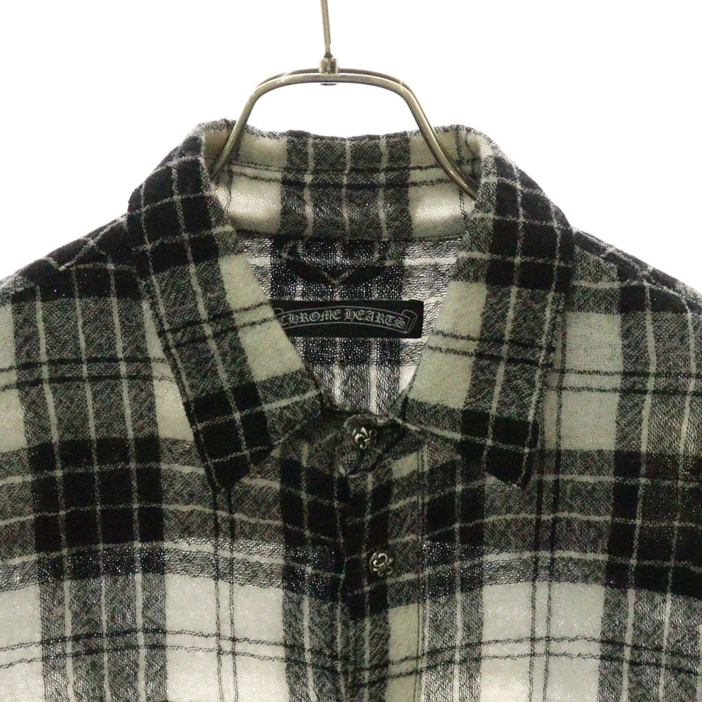 CHROME HEARTS(クロムハーツ) BSフレアボタン 袖フレアパッチウール長袖チャックシャツ