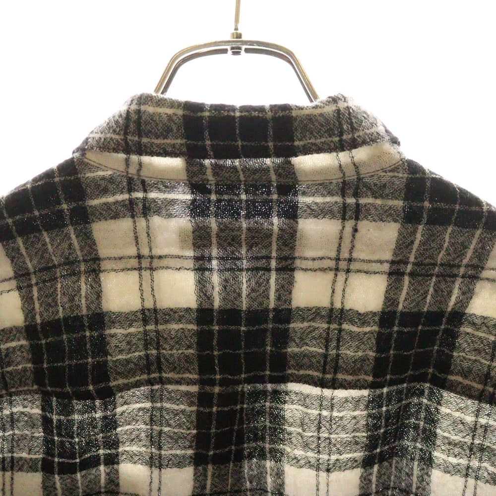 CHROME HEARTS(クロムハーツ) BSフレアボタン 袖フレアパッチウール長袖チャックシャツ