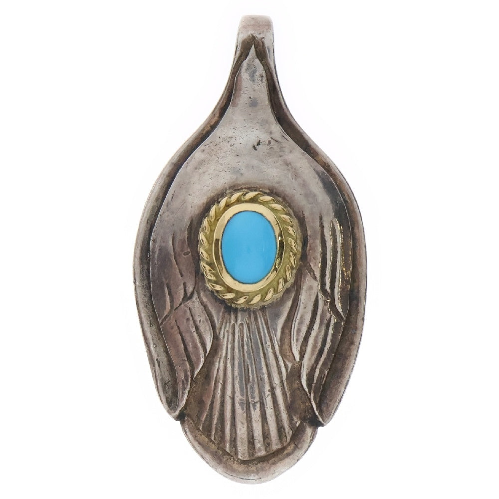 goro's(ゴローズ) 金縄ターコイズ付きスプーン ペンダントトップ シルバー/ゴールド