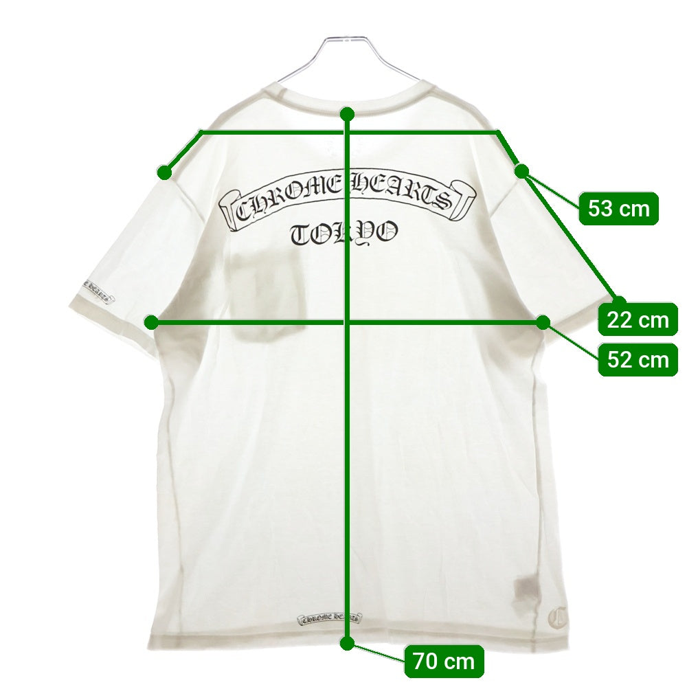 CHROME HEARTS(クロムハーツ) CH T-SHRT TOKYO LTD 東京限定バックプリント 半袖Tシャツ カットソー ホワイト