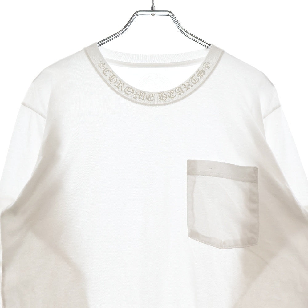 CHROME HEARTS(クロムハーツ) CH T-Shirt ネックロゴプリント半袖Tシャツ カットソー ホワイト
