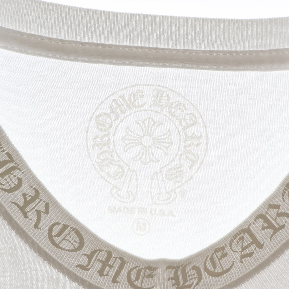 CHROME HEARTS(クロムハーツ) CH T-Shirt ネックロゴプリント半袖Tシャツ カットソー ホワイト