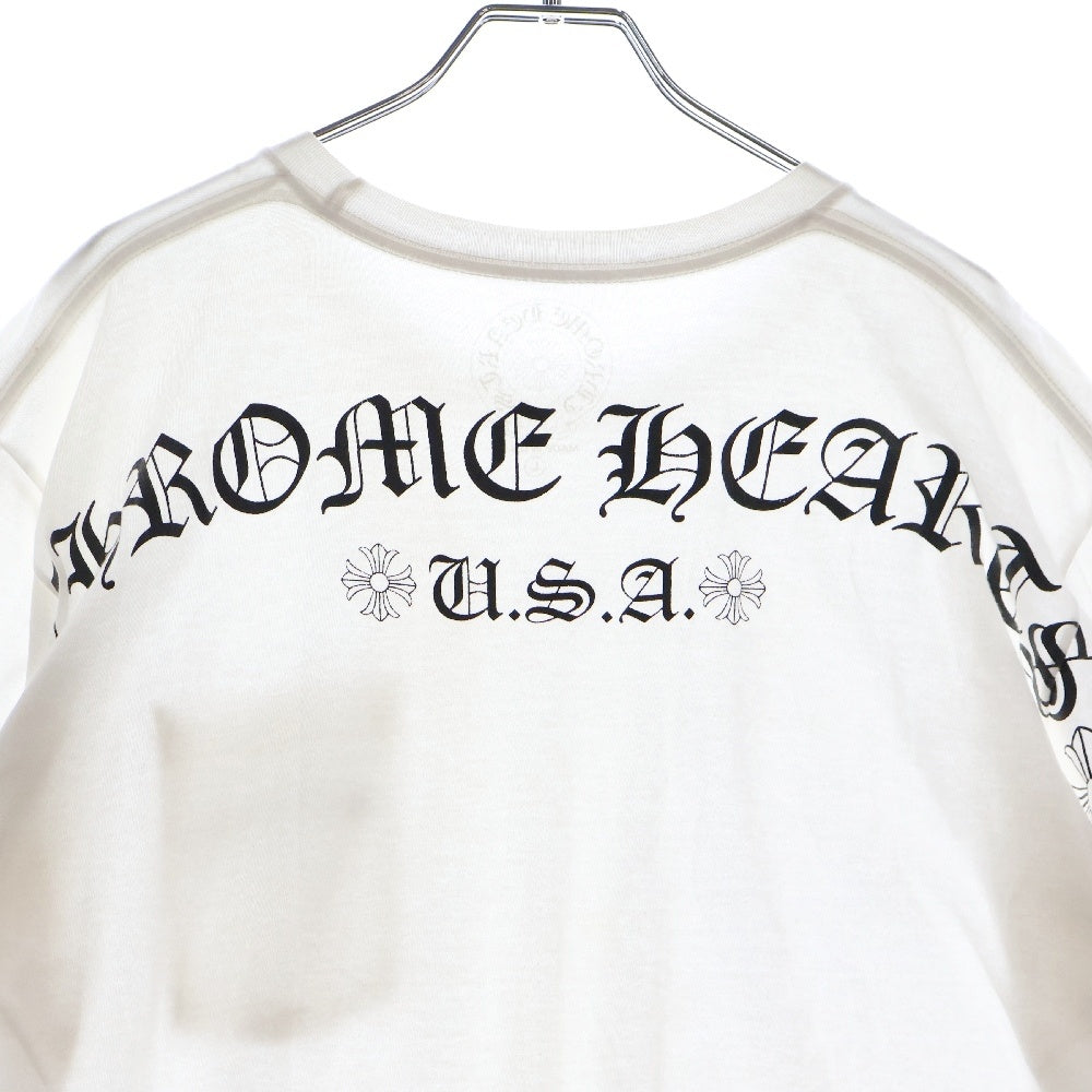 CHROME HEARTS(クロムハーツ) USA Logo S/S TEE スクロールロゴプリントクルーネック半袖Tシャツ ホワイト