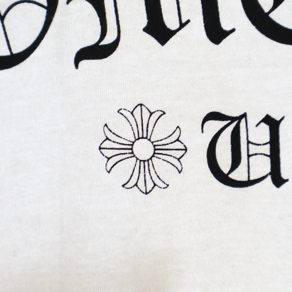 CHROME HEARTS(クロムハーツ) USA Logo S/S TEE スクロールロゴプリントクルーネック半袖Tシャツ ホワイト