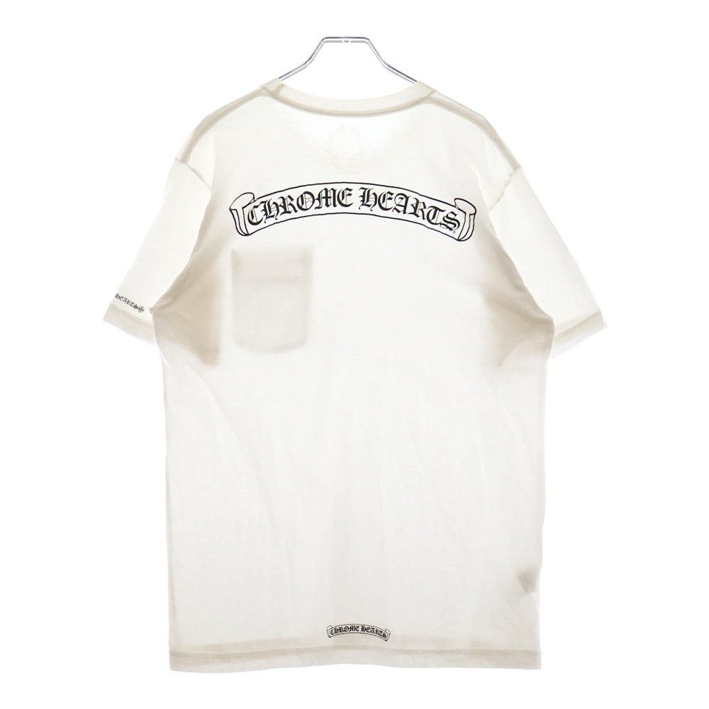 CHROME HEARTS(クロムハーツ) CH T-SHRT 1 バックスクロールラベルプリント 半袖Tシャツ カットソー ホワイト