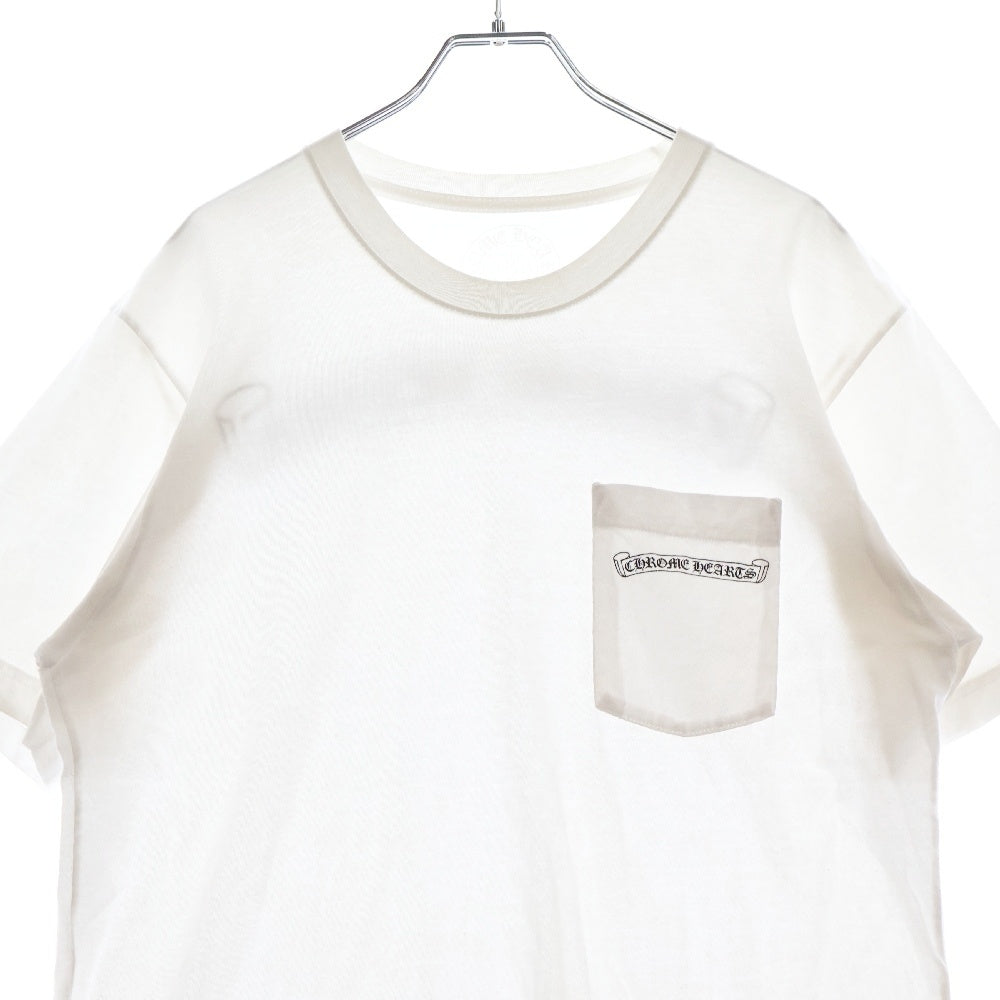 CHROME HEARTS(クロムハーツ) CH T-SHRT 1 バックスクロールラベルプリント 半袖Tシャツ カットソー ホワイト