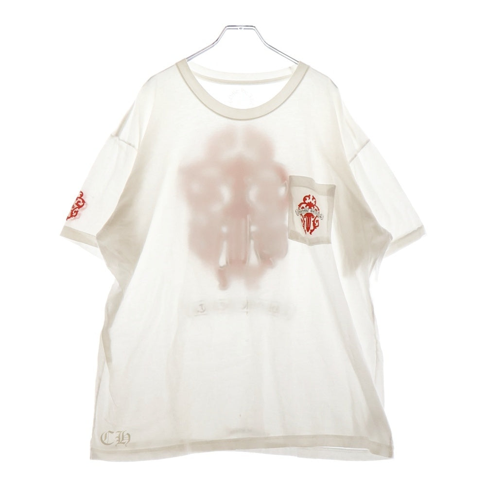 CHROME HEARTS(クロムハーツ) CH T-SHRT 1 バックヴァインダガー 半袖Tシャツ カットソー ホワイト/レッド