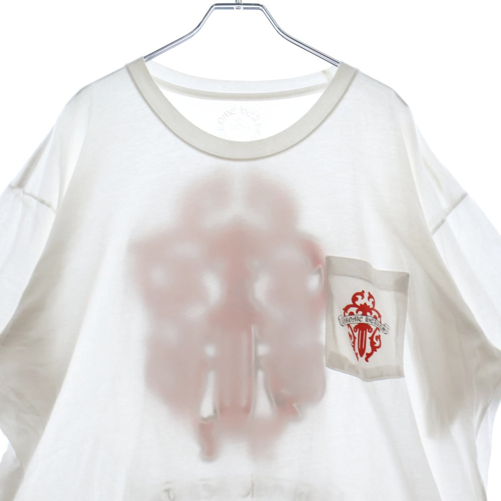 CHROME HEARTS(クロムハーツ) CH T-SHRT 1 バックヴァインダガー 半袖Tシャツ カットソー ホワイト/レッド