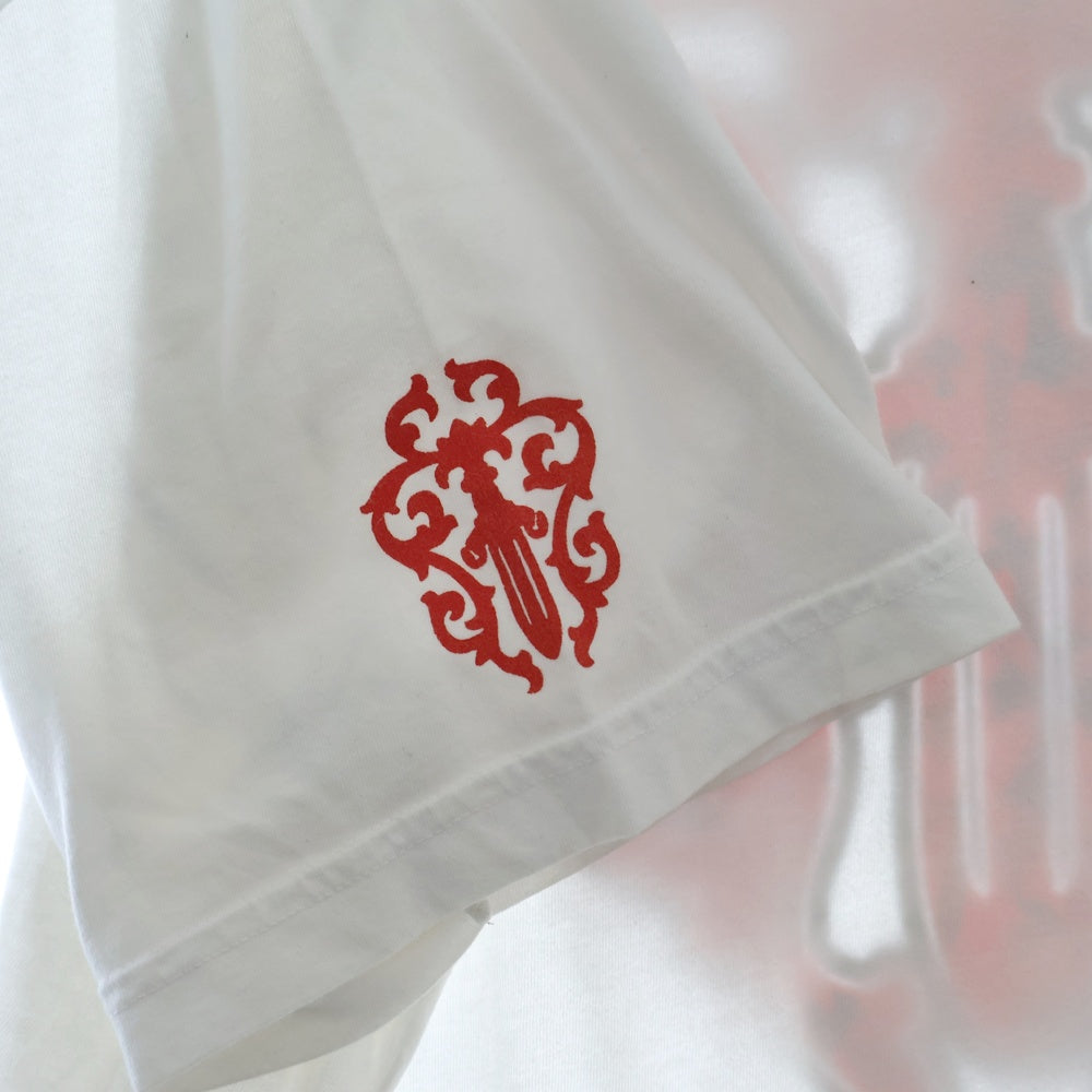 CHROME HEARTS(クロムハーツ) CH T-SHRT 1 バックヴァインダガー 半袖Tシャツ カットソー ホワイト/レッド