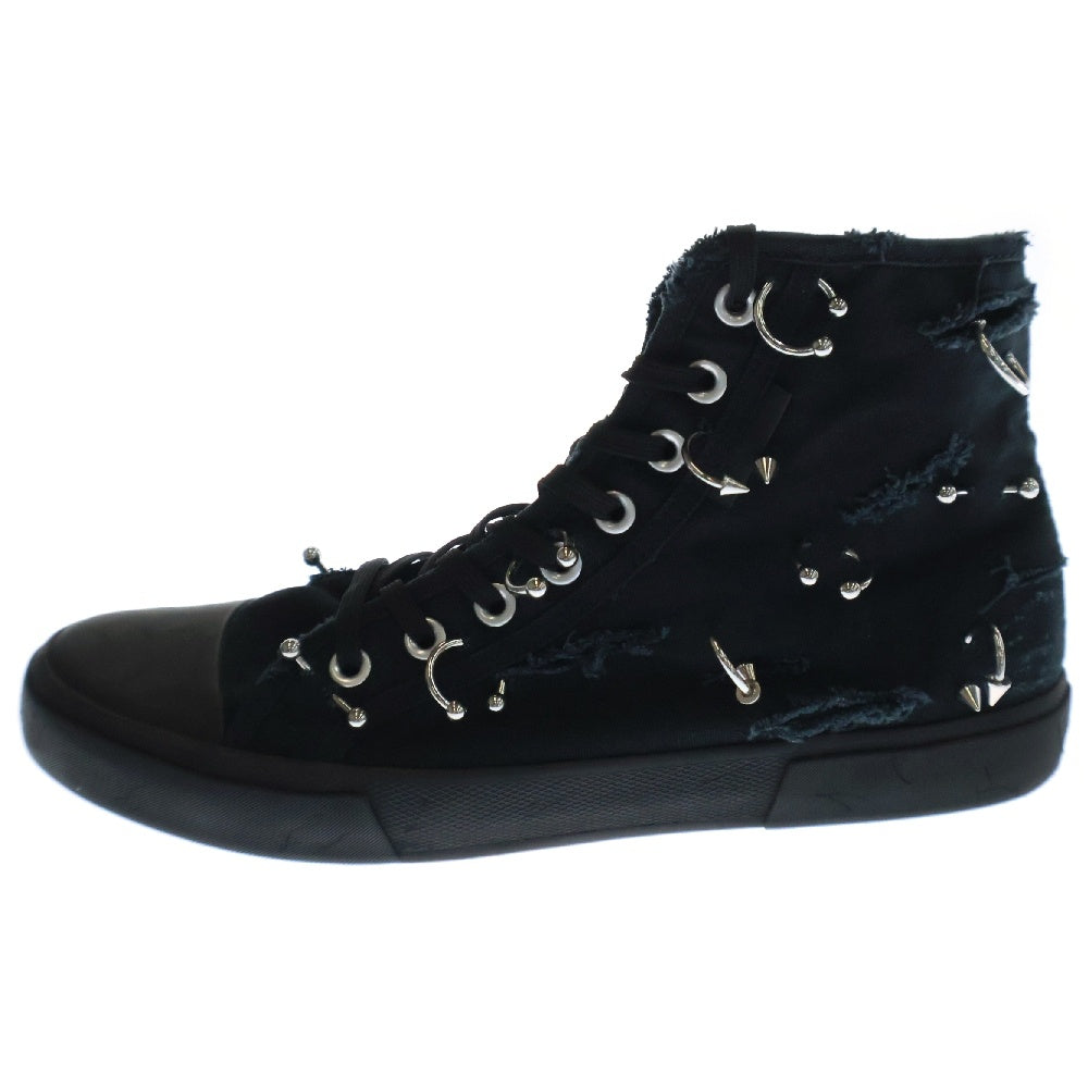 BALENCIAGA(バレンシアガ) PARIS PIERCING HIGH TOP DEST ピアス デストロイ ハイカットスニーカー ブラック 688752