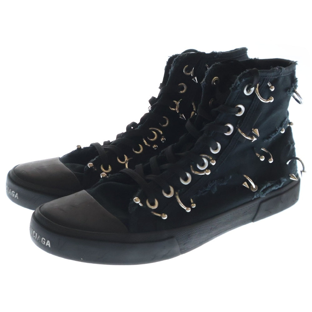 BALENCIAGA(バレンシアガ) PARIS PIERCING HIGH TOP DEST ピアス デストロイ ハイカットスニーカー ブラック 688752