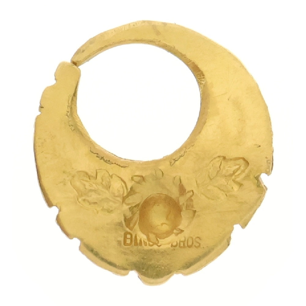 THE BINGO BROTHERS(ザ ビンゴブラザーズ) K24 全金ピアス 星×月桂樹 左耳 ゴールド スモールサイズ