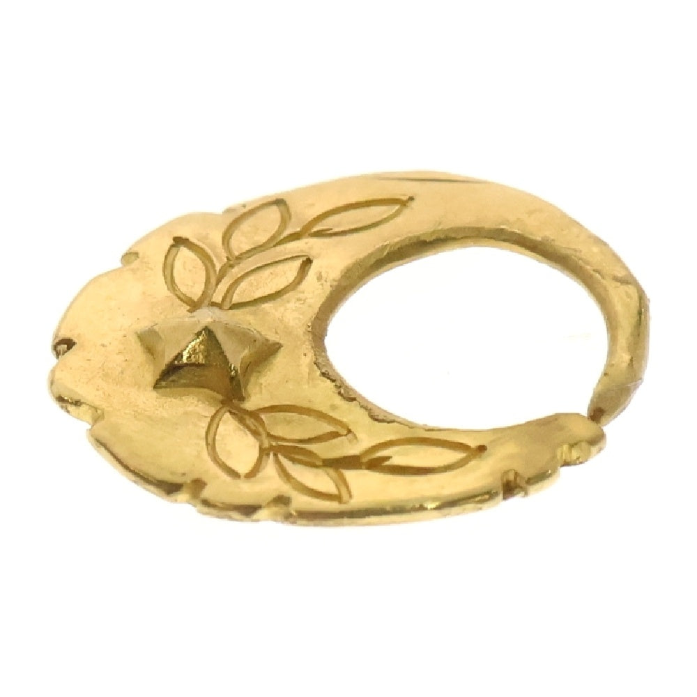 THE BINGO BROTHERS(ザ ビンゴブラザーズ) K24 全金ピアス 星×月桂樹 左耳 ゴールド スモールサイズ