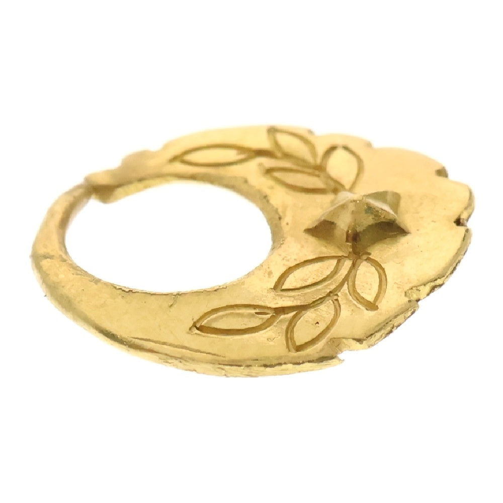 THE BINGO BROTHERS(ザ ビンゴブラザーズ) K24 全金ピアス 星×月桂樹 左耳 ゴールド スモールサイズ