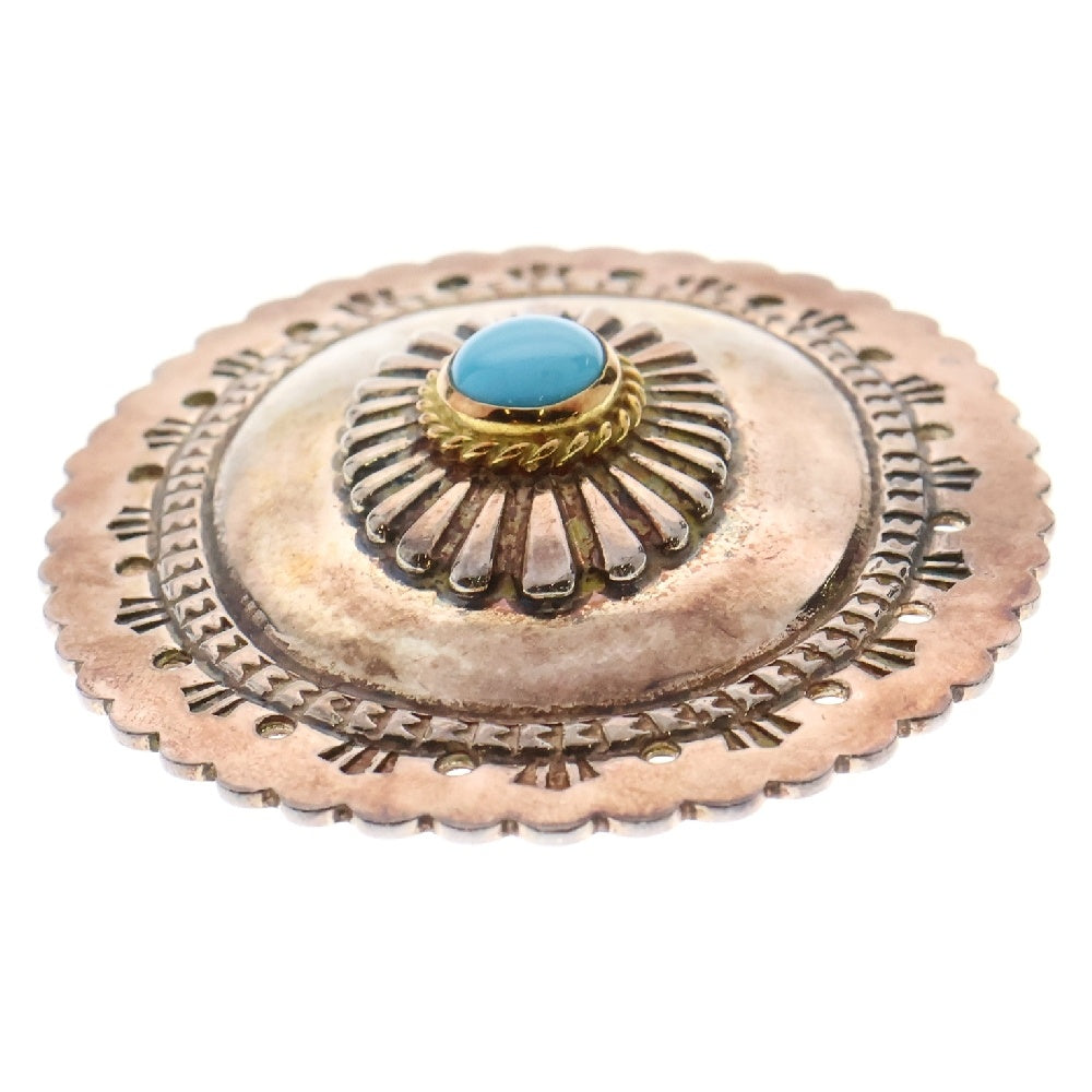 goro's(ゴローズ) 金縄ターコイズ特大フラワーコンチョ シルバー/ゴールド