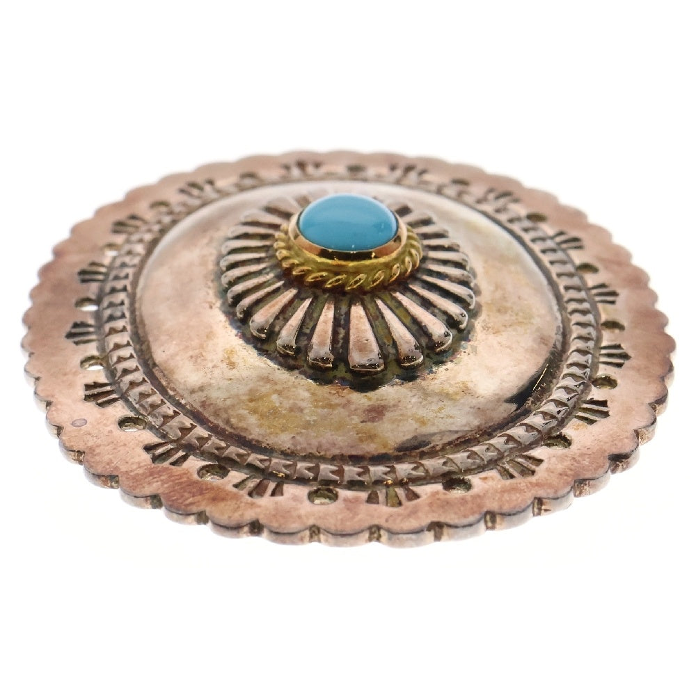 goro's(ゴローズ) 金縄ターコイズ特大フラワーコンチョ シルバー/ゴールド