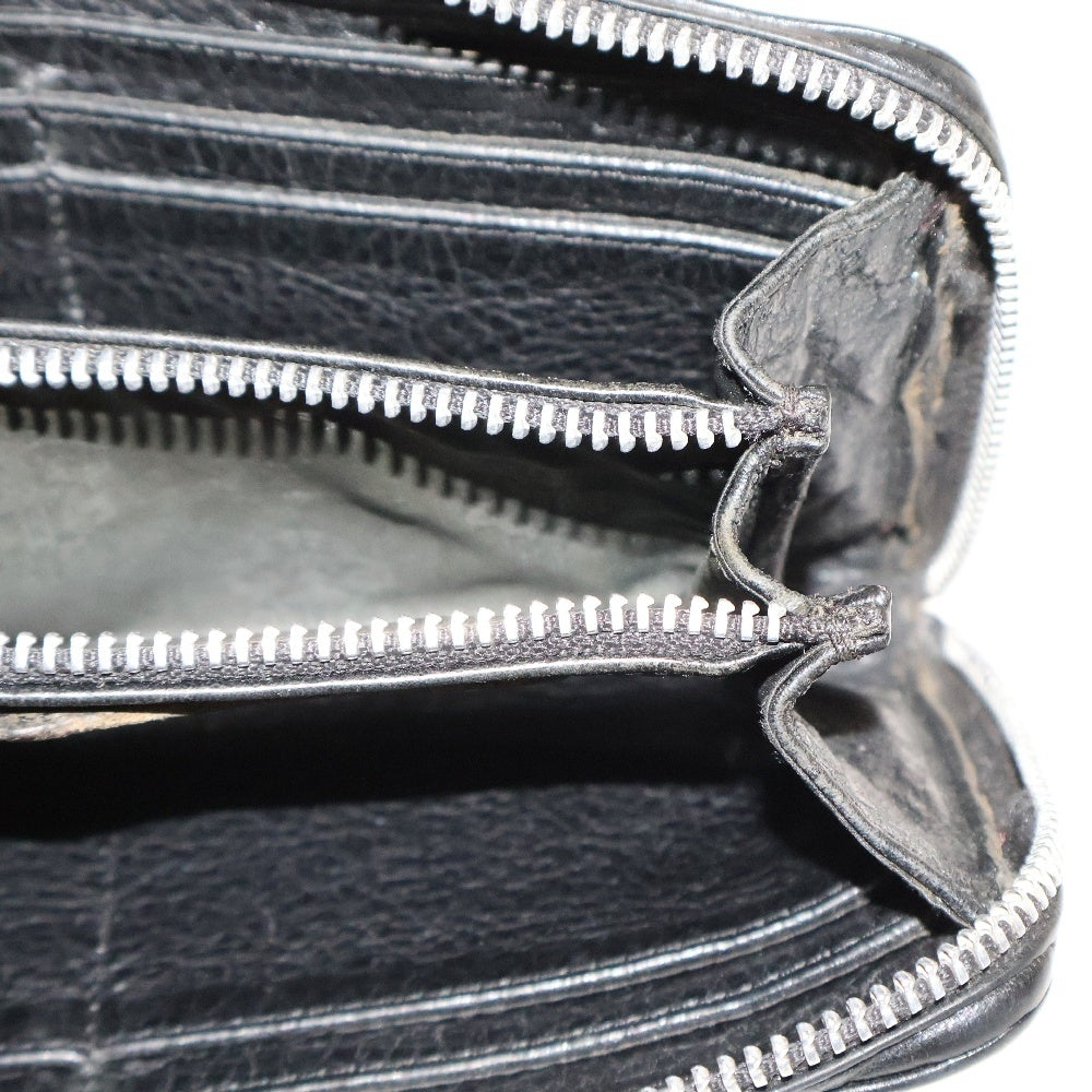 CHROME HEARTS(クロムハーツ) REC F ZIP 3クロス ラウンドジップレザーウォレット 財布 ブラック BCA368
