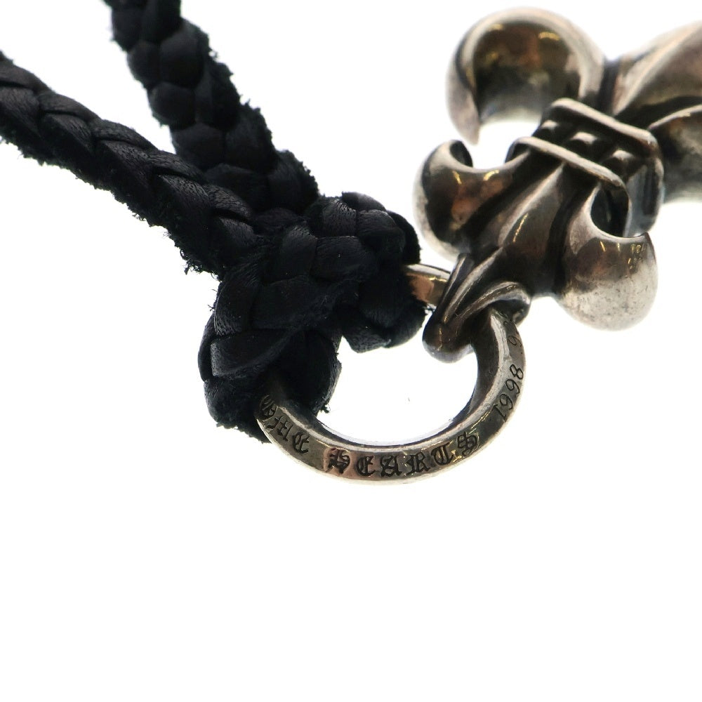 CHROME HEARTS(クロムハーツ) BS FLUER LB BSフレア wレザーブレイド シルバーネックレス