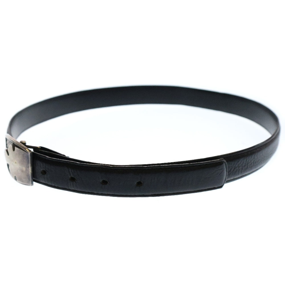 CHROME HEARTS(クロムハーツ) BUCKL MIL FLERKNEE シングルミリタリーフレアニーバックルナローレザーベルト 1inch