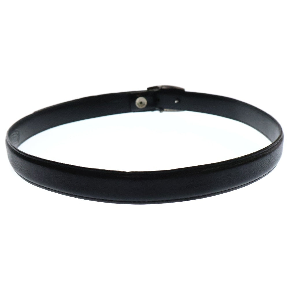 CHROME HEARTS(クロムハーツ) BUCKL MIL FLERKNEE シングルミリタリーフレアニーバックルナローレザーベルト 1inch