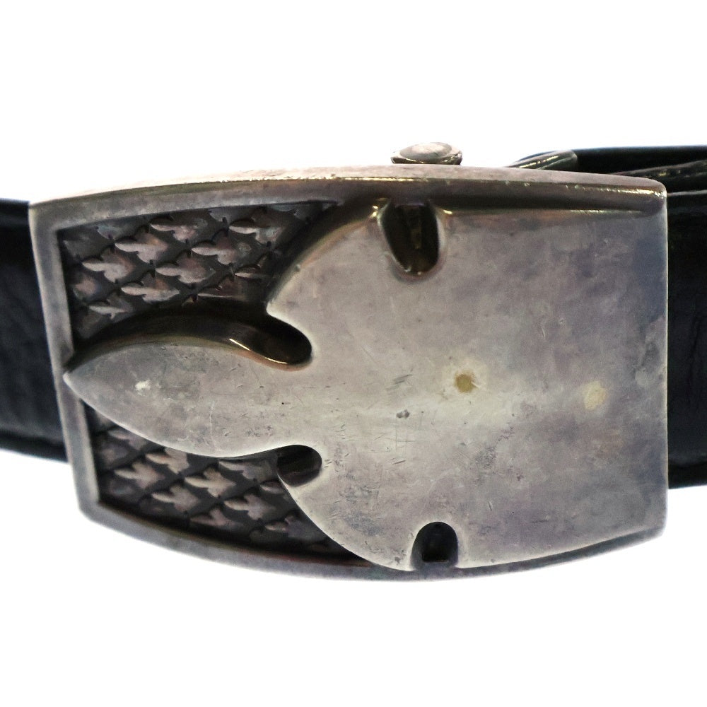 CHROME HEARTS(クロムハーツ) BUCKL MIL FLERKNEE シングルミリタリーフレアニーバックルナローレザーベルト 1inch