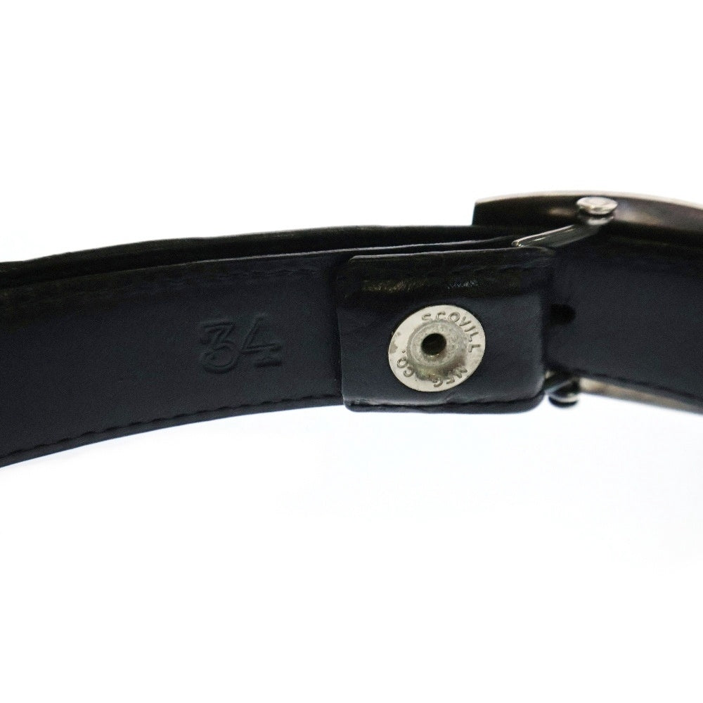 CHROME HEARTS(クロムハーツ) BUCKL MIL FLERKNEE シングルミリタリーフレアニーバックルナローレザーベルト 1inch