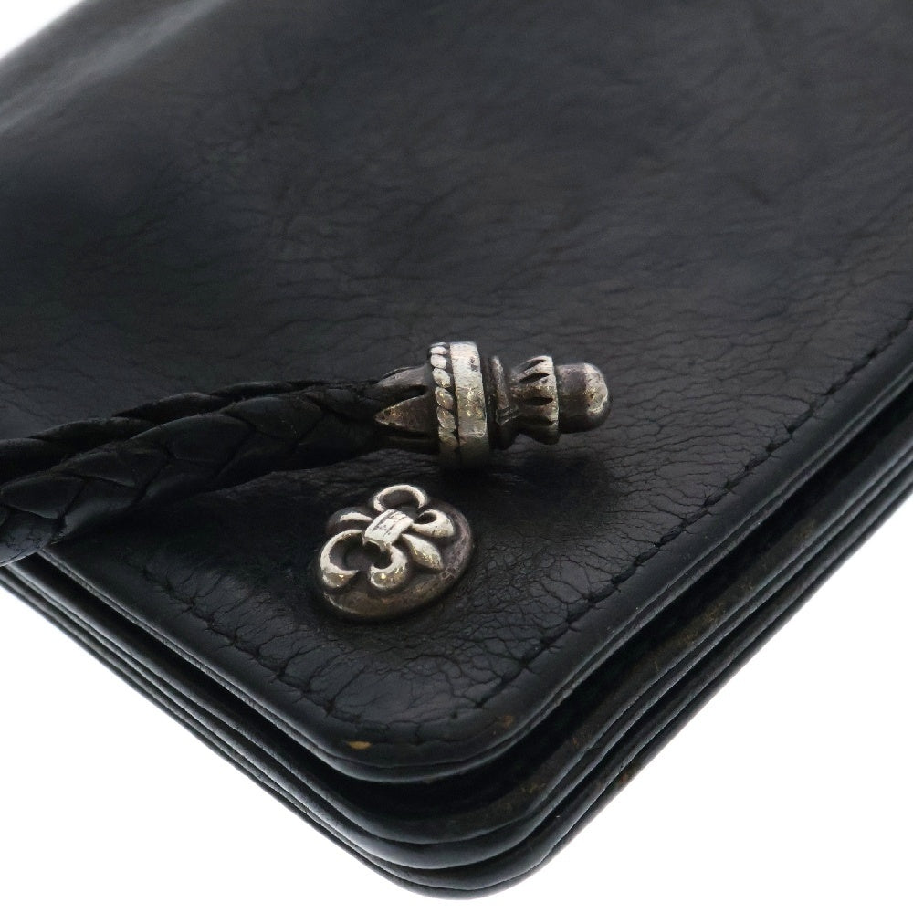 CHROME HEARTS(クロムハーツ) 2ZIP STRAP 2ジップストラップ ストラップ付BSフレアボタンレザーウォレット財布