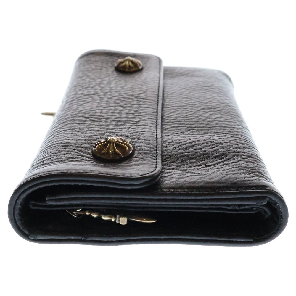 CHROME HEARTS(クロムハーツ) WAVE ウェーブ レザーウォレット 財布 ブラック BCA374