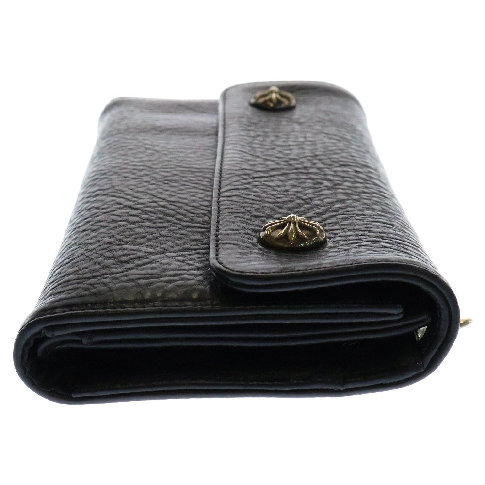 CHROME HEARTS(クロムハーツ) WAVE ウェーブ レザーウォレット 財布 ブラック BCA374
