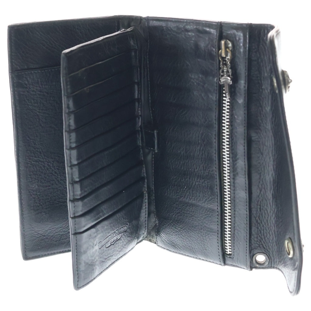 CHROME HEARTS(クロムハーツ) WAVE ウェーブ レザーウォレット 財布 ブラック BCA374