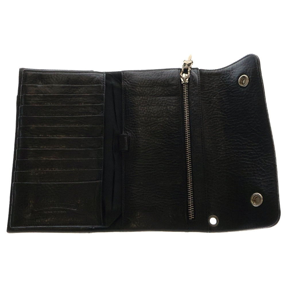 CHROME HEARTS(クロムハーツ) WAVE ウェーブ レザーウォレット 財布 ブラック BCA374