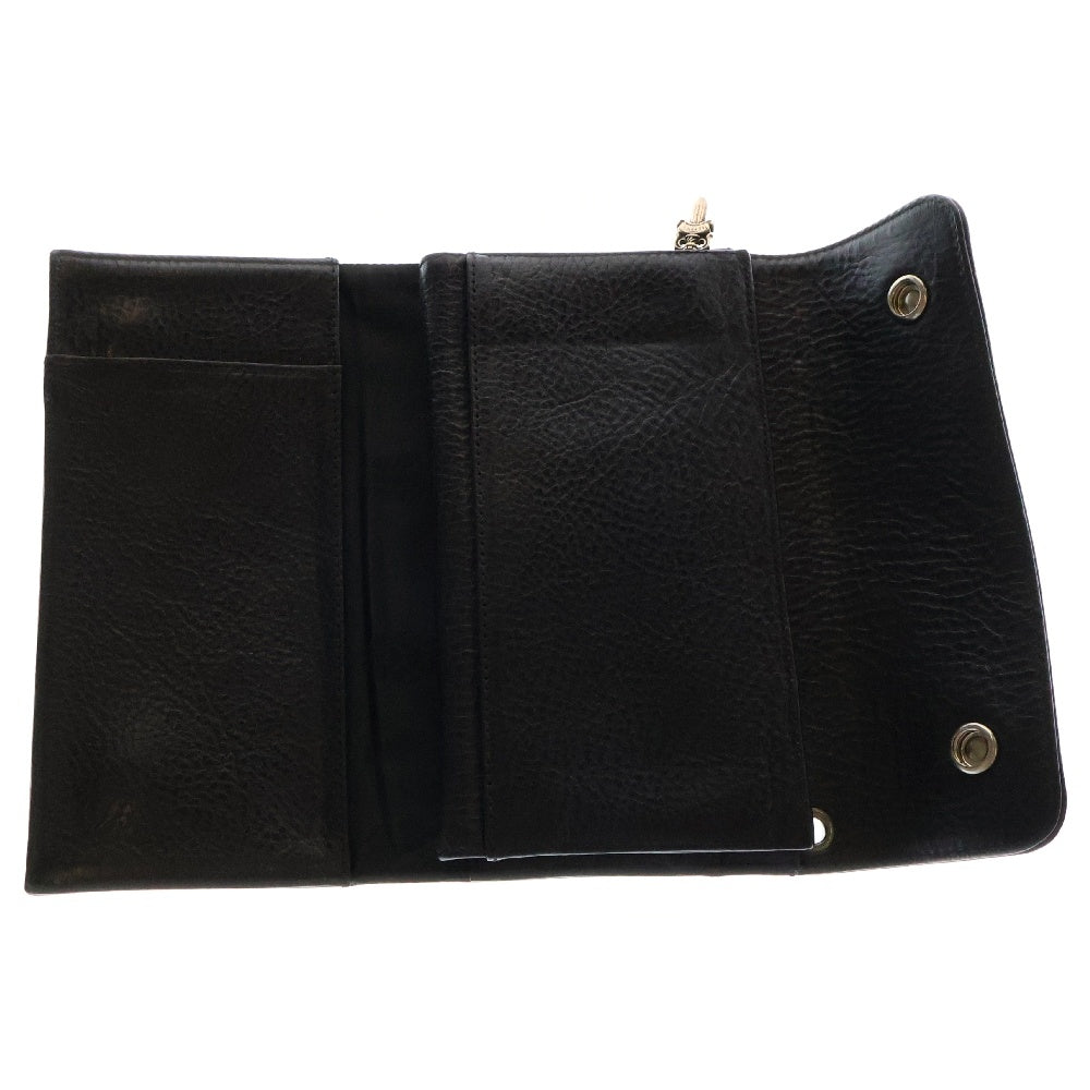 CHROME HEARTS(クロムハーツ) WAVE ウェーブ レザーウォレット 財布 ブラック BCA374