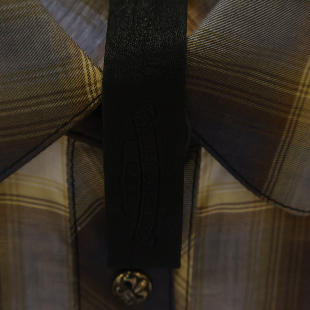 CHROME HEARTS(クロムハーツ) BSフレアボタン長袖チェックシャツ