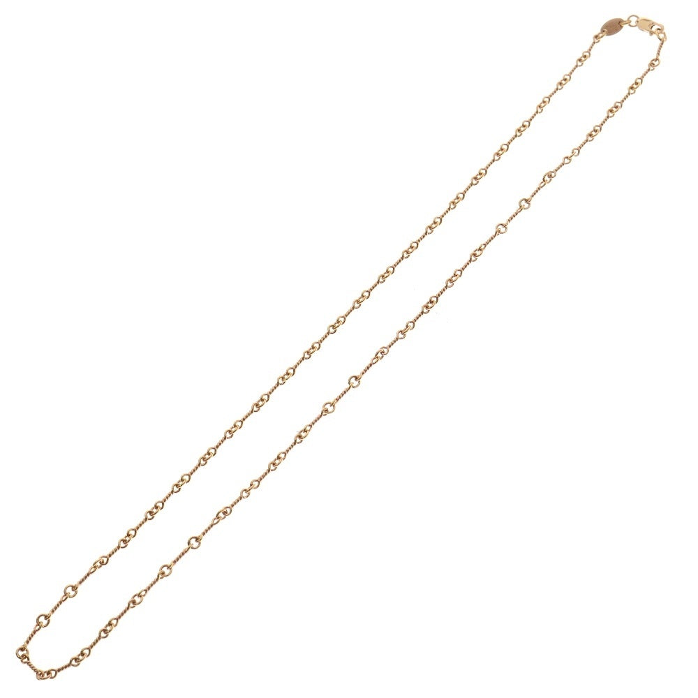 CHROME HEARTS(クロムハーツ) 22K NECKCHAIN T18 ツイストチェーンネックレス 18inch ゴールド BCA014
