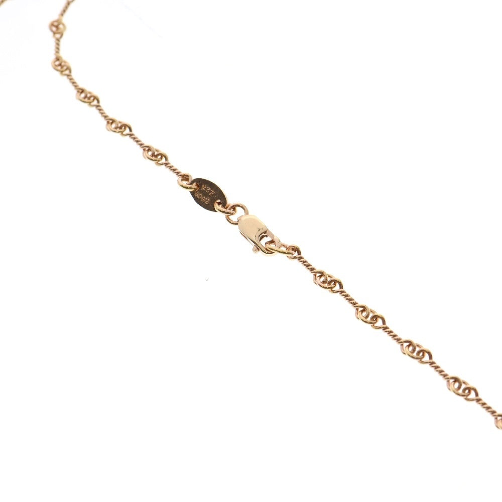 CHROME HEARTS(クロムハーツ) 22K NECKCHAIN T18 ツイストチェーンネックレス 18inch ゴールド BCA014