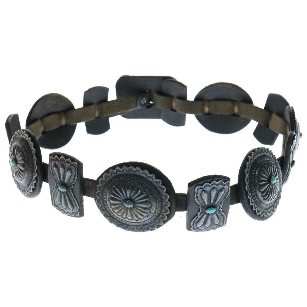 INDIAN JEWELRY(インディアンジュエリー) ナバホ族HarryMorgan ハリーモーガン ターコイズ付きベルト