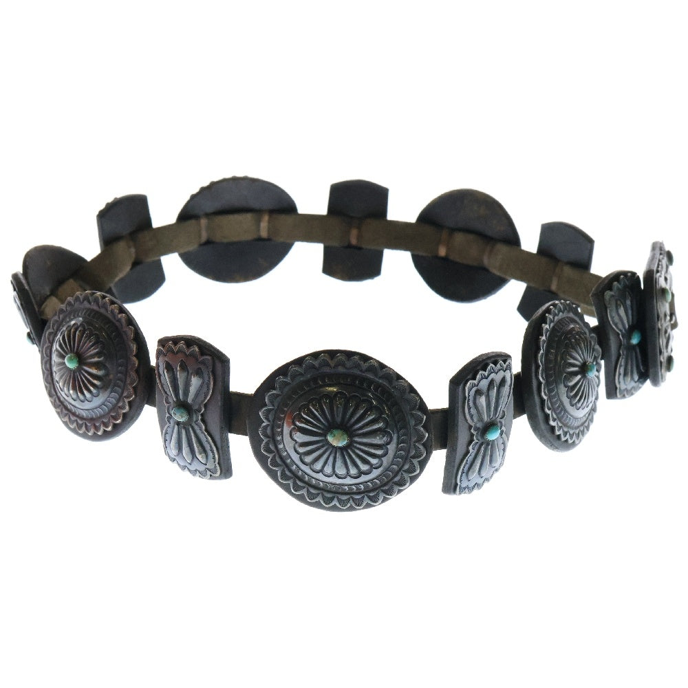 INDIAN JEWELRY(インディアンジュエリー) ナバホ族HarryMorgan ハリーモーガン ターコイズ付きベルト