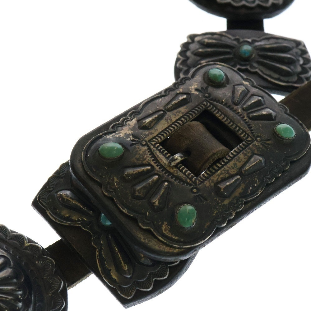 INDIAN JEWELRY(インディアンジュエリー) ナバホ族HarryMorgan ハリーモーガン ターコイズ付きベルト