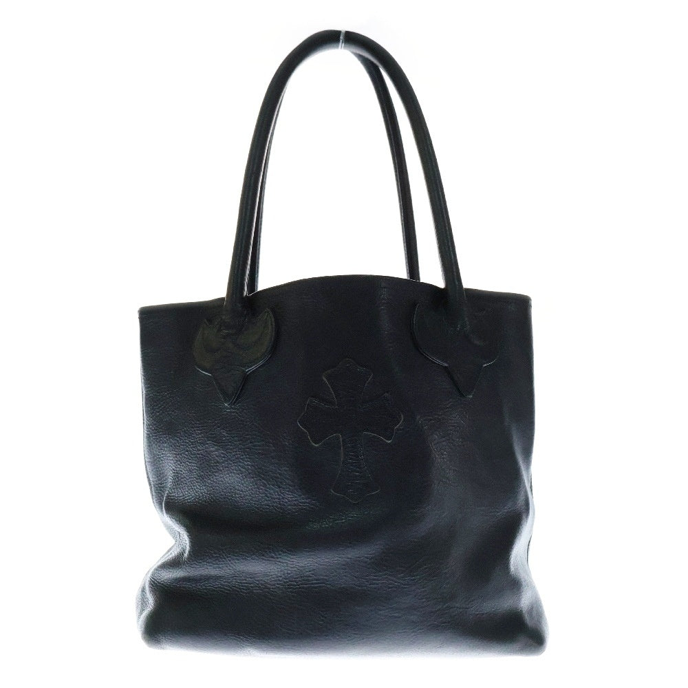 CHROME HEARTS(クロムハーツ) FS TOTE FSトート クロスパッチ付きレザートートバッグ ブラック