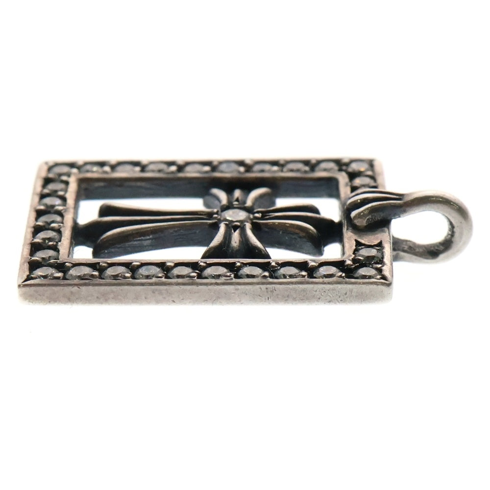 CHROME HEARTS(クロムハーツ) FRMD OPN BBYFAT P D フレームドオープン PAVEダイヤ ネックレストップ シルバー