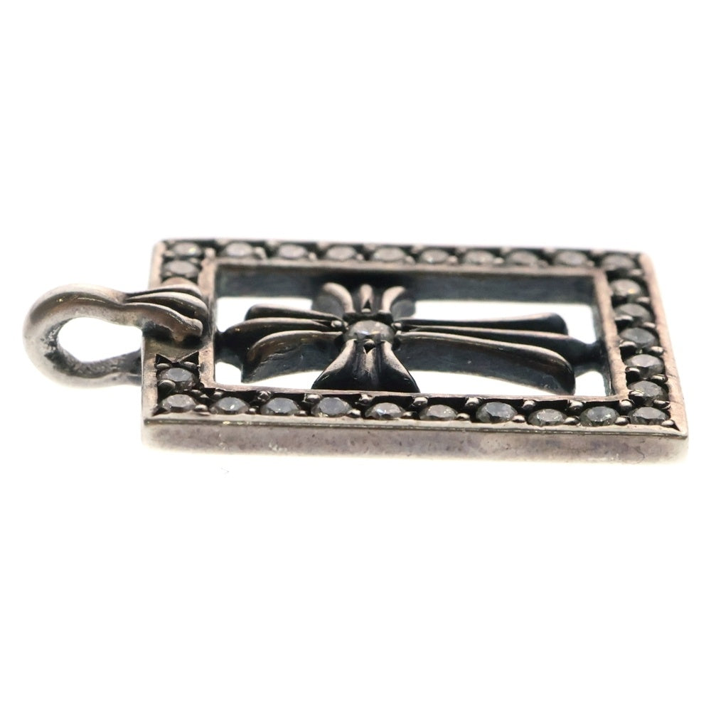 CHROME HEARTS(クロムハーツ) FRMD OPN BBYFAT P D フレームドオープン PAVEダイヤ ネックレストップ シルバー