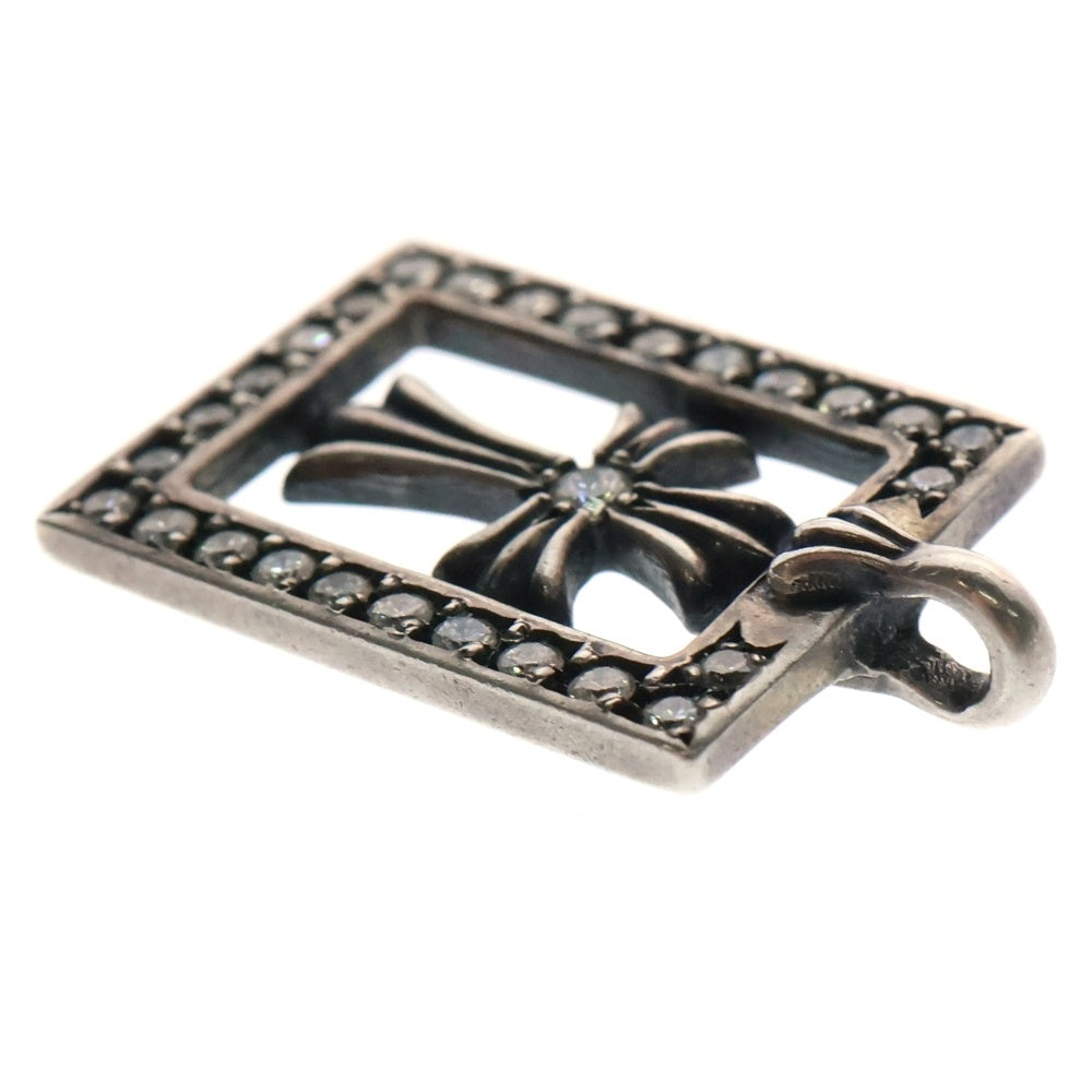 CHROME HEARTS(クロムハーツ) FRMD OPN BBYFAT P D フレームドオープン PAVEダイヤ ネックレストップ シルバー