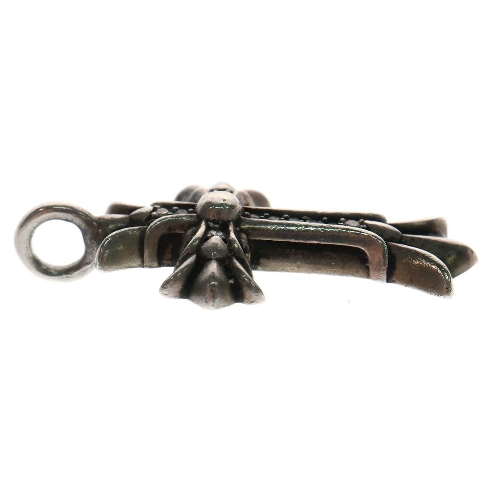 CHROME HEARTS(クロムハーツ) DBL CH CRS P/DIA ダブルCHクロスチャーム PAVEダイヤ ペンダントトップ シルバー