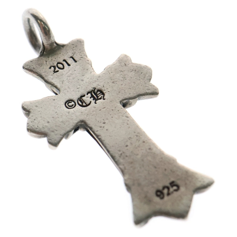 CHROME HEARTS(クロムハーツ) DBL CH CRS P/DIA ダブルCHクロスチャーム PAVEダイヤ ペンダントトップ シルバー