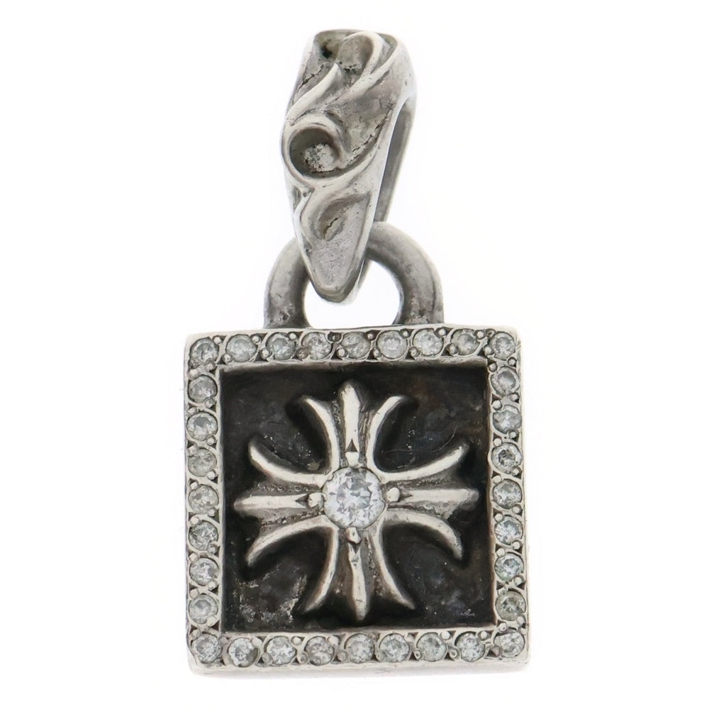 CHROME HEARTS(クロムハーツ) FRAMED CH PLUS P D フレームドCHプラス PAVEダイヤ チャーム シルバー