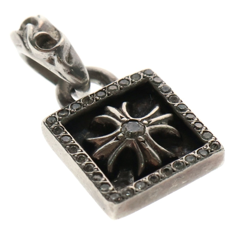 CHROME HEARTS(クロムハーツ) FRAMED CH PLUS P D フレームドCHプラス PAVEダイヤ チャーム シルバー